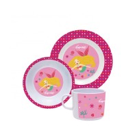 Kids Tableware Set 5Pcs Cartoon Bowl Set With Water Cup