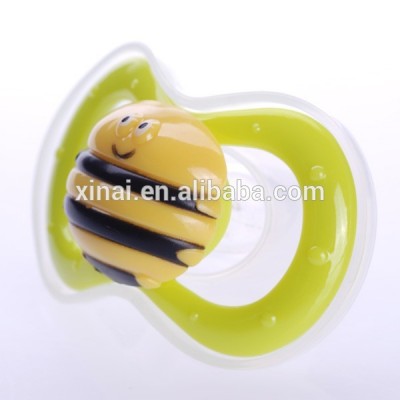 BPA free baby pacifier,baby animal soother ,silicone baby dummy with plastic cap